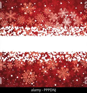 Fond de Noël avec de beaux flocons de neige Illustration de Vecteur