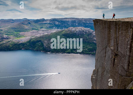 Preikestolen, Lysefjord, Rogaland, Banque D'Images