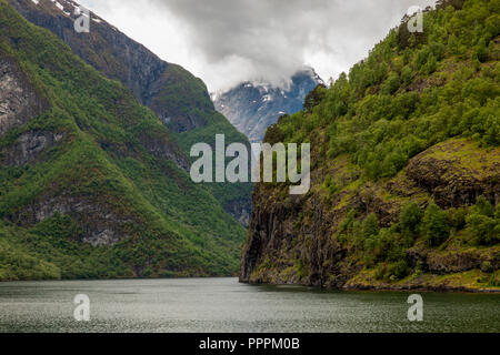 Naeroyfjord, Sogn og Fjordane, Norvège Banque D'Images