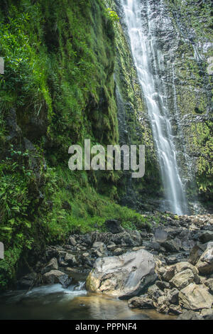 Waimoku Falls sur l'île de Maui, Hawaii. Banque D'Images