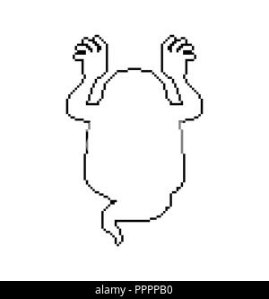 Ghost pixel art pour l'Halloween. Fantôme 8 bits. Vector illustration Illustration de Vecteur