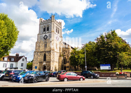 Londres, Royaume-Uni - 15 septembre 2018 : Avis de Waltham Abbey et ses environs sur une journée ensoleillée. Banque D'Images