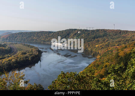 La rivière Ruhr, Koepchenwerk, RWE, de stockage par pompage, centrale hydroélectrique, Hohensyburg, Herdecke, Dortmund, Ruhr, Allemagne Banque D'Images