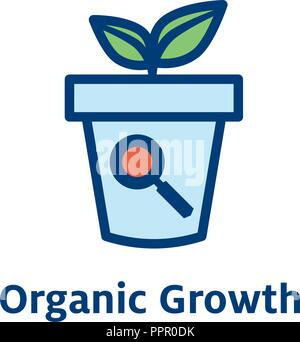 Search & SEO Web Header Image principale bannière avec la croissance organique, vous pouvez, et idées localité icon set Illustration de Vecteur