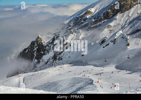 Station de ski de Gourette, Pyrénées Atlantiques, Aquitaine, vallée d'Ossau, France Banque D'Images