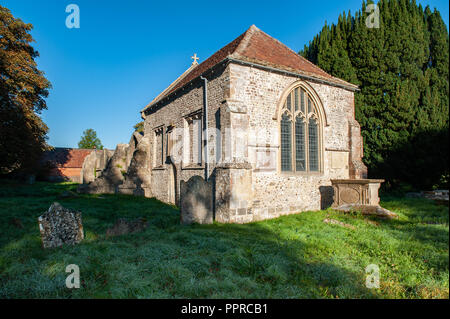 Le vieux St Leonards Church, Sutton Veny, Wiltshire, Royaume-Uni Banque D'Images