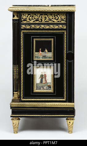 L'un d'une paire d'armoires ; attribué à Adam Weisweiler, Français, 1744 - 1820, Master 1778), Paris, France ; environ 1785 ; pietra Banque D'Images