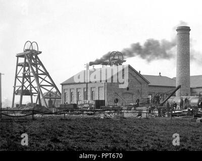 Mine de charbon Bullcroft, Carcroft début des années 1900 Banque D'Images