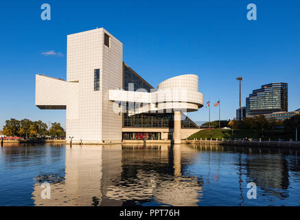 Rock and Roll Hall of Fame, Cleveland, Ohio, USA. Banque D'Images