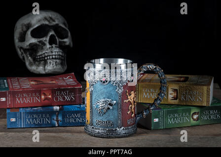 Chambre officielle de tankard Stark série Game of Thrones Banque D'Images