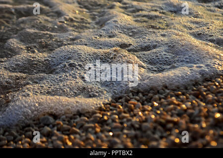 Close up soft mer vague sur la plage de sable/ beau bord de mer Banque D'Images