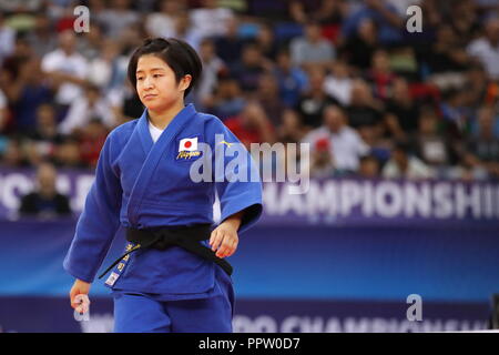 Tsukasa Yoshida (Japon), Septembre 22, 2018 - Judo : le championnat du monde de judo 2018 Bakou -57kg des femmes au niveau national Salle de gymnastique à Baku, Azerbaïdjan. (Photo de Sho Tamura/AFLO SPORT) Banque D'Images