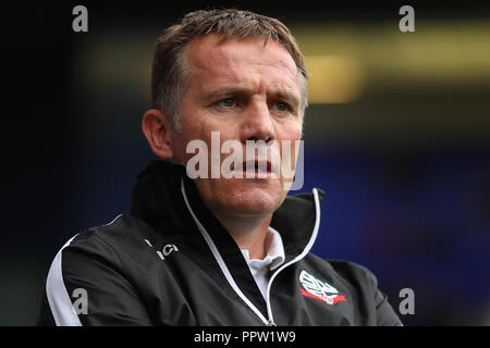 Manager de Bolton Wanderers, Parkinson Phil - Ipswich Town v Bolton Wanderers, Sky Bet Championship, Portman Road, Ipswich - 22 septembre 2018 Banque D'Images