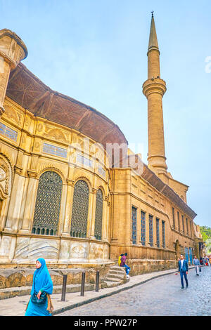 Le CAIRE, ÉGYPTE - Le 23 décembre 2017 : Le Mosque-Sabil historique de Sulayman Agha al-Silahdar situé dans la rue Al-Muizz dans quartier islamique, sur Décembre Banque D'Images