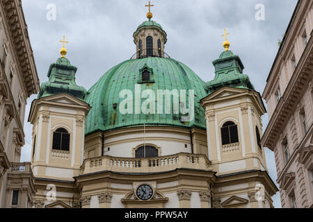 Le baroque église Saint Pierre à Vienne (Wien, Autriche) Banque D'Images