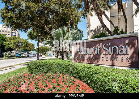 Miami Beach Florida, Mount Mt. Centre médical Sinai, panneau, entrée, FL180425008 Banque D'Images