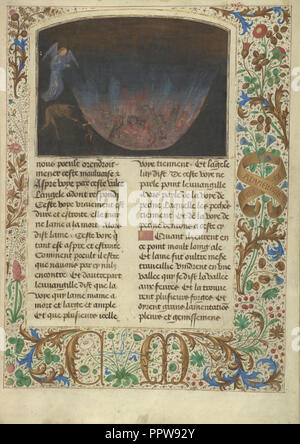 La Forge de Vulcain ; Simon Marmion, flamand, Actif 1450 - 1489, Valenciennes, France ; 1475 ; couleurs Tempera, feuille d'or, de l'or Banque D'Images