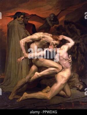 William-Adolphe Bouguereau (1825-1905) - Dante et Virgile en enfer (1850). Banque D'Images