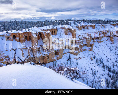Bryce Canyon en hiver Banque D'Images