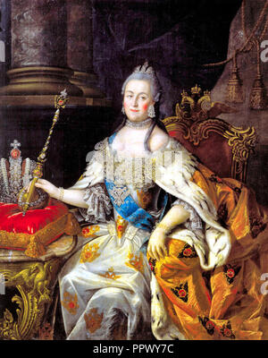 Portrait de Catherine II de Russie (1729-1796) - Alekseï Antropov Banque D'Images