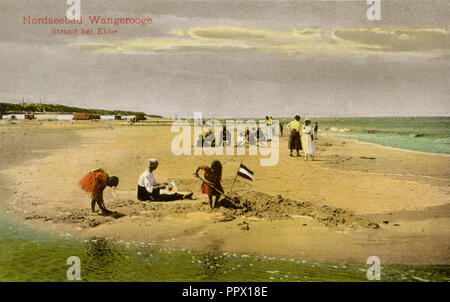 North Sea Resort Wangerooge : plage à marée basse, Banque D'Images