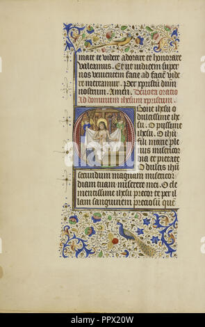 Initiale O : l'homme des douleurs ; Maîtrise de la heures Personnalités, flamand, actif vers 1450 - 1460, Bruges allumé Banque D'Images