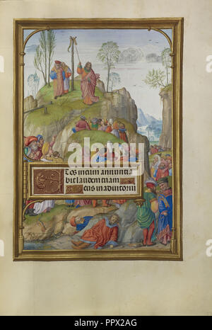 Moïse et le Serpent d'airain ; Maître de Jacques IV d'Écosse, flamand, avant 1465 - à propos de 1541, Bruges, Belgique ; environ 1510 Banque D'Images