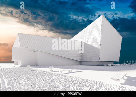 Le rendu 3D, la visualisation des bâtiments commerciaux , moderne Banque D'Images