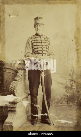 Portrait d'un soldat, 1870 ; à l'albumine argentique Banque D'Images