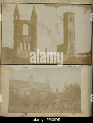 Saint Regulus et le pignon est de la cathédrale de Saint Andrews à partir du Nord-Ouest ; William Holland Furlong, Irlandais, active Banque D'Images