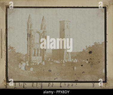 Saint Regulus et la Tour de Saint Andrews pignon est du nord-ouest ; Hill et Adamson, Écossais, Actif 1843 - 1848) Banque D'Images