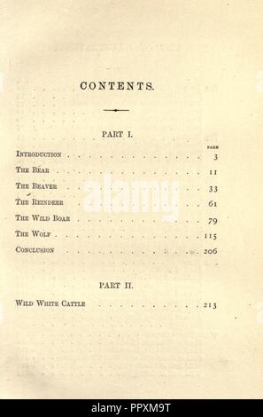 Animaux britannique disparu dans les temps historiques Banque D'Images