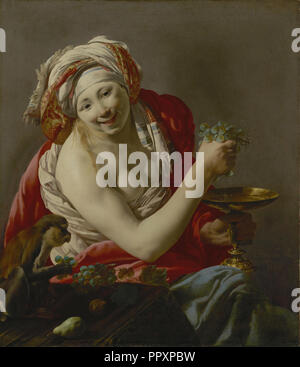 Bacchante avec un singe, Hendrick ter Brugghen, Néerlandais, 1588 - 1629, 1627 ; Huile sur toile, 102,9 × 89,2 cm, 40 × 1,2 1,8 35 dans Banque D'Images