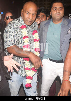 Mumbai, Inde. 27 Sep 2018 : boxeur américain Mike Tyson pour visiter Mumbai pour championnat de boxe à Mumbai, Inde le 27 Sep 2018.Photo de Prodip Guha Crédit : Prodip Guha/Alamy Live News Banque D'Images