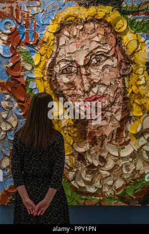 Londres, Royaume-Uni. 28 Sep 2018. orinne de Julian Schnabel, est £250-350k - semaine frise souligne vente aux enchères chez Christie's, rue King. Crédit : Guy Bell/Alamy Live News Banque D'Images