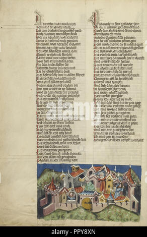 Sodome et Gomorrhe ; Inconnu, Rudolf von Ems, autrichienne, vers 1200 - 1254, Regensburg, Bavière, Allemagne ; environ 1400-1410 Banque D'Images