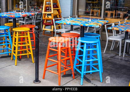 Intérieur d'un café de la rue Banque D'Images