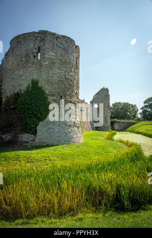 La Norman partie de château de Pevensey, East Sussex, UK Banque D'Images