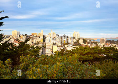 Quartier de Russian Hill, San Francisco, California, USA Banque D'Images