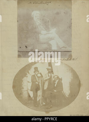 Trois hommes ; anglais ; 1850 ; sur papier salé imprimer à partir d'un calotype négatif ; 10,2 x 13,3 cm, 4 x 5 à 1,4 Banque D'Images