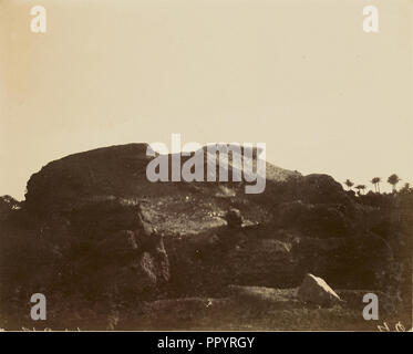 Paysage désertique dans l'ombre ; environ 1860 - 1880 ; à l'albumine argentique teinté Banque D'Images