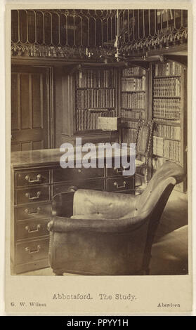 Abbotsford. L'étude ; George Washington Wilson, Écossais, 1823 - 1893, 20 Septembre, 1865 ; à l'albumine argentique Banque D'Images