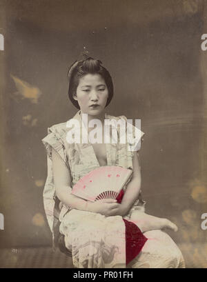 Musum Costume d'été ; baron Raimund von Stillfried, autrichien, 1839 - 1911, Japon ; 1870 - 1890 ; à la main, l'argent de l'albumen Banque D'Images