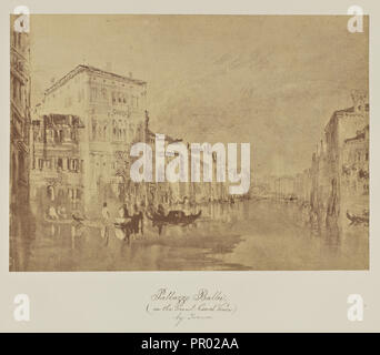 Pallazzo Balbi., sur le Grand Canal, Venise par Turner ; Caroline Bertolacci, britannique, né en 1825, Actif 1860 - 1890, vers 1863 Banque D'Images