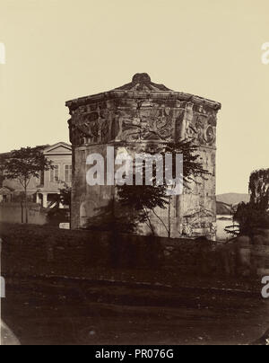Tour des Vents, Athènes ; Félix Bonfils, Français, 1831 - 1885, Athènes, Grèce, 1872 ; à l'albumine argentique Banque D'Images