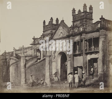 Une passerelle qui mène à l'Kaiserbagh ; Felice Beato, 1832 - 1909, Henry Hering, 1814 - 1893 Banque D'Images