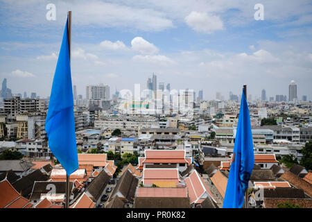 Voir l'horizon de la ville de Bangkok de la Mount Temple d'Or Banque D'Images