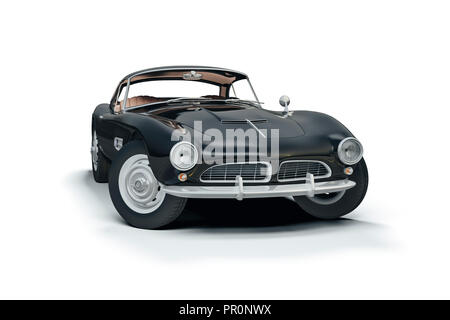 Belle black vintage 3d sport car Banque D'Images