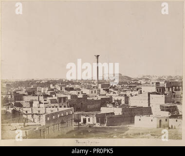 La colonne de Pompée ; Alexandrie, Egypte ; environ 1881 ; à l'albumine argentique Banque D'Images