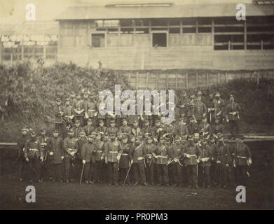 Portrait de groupe de la Royal Marine bataillon ; Felice Beato, 1832 - 1909, Japon ; octobre 1864 ; Albumen Banque D'Images